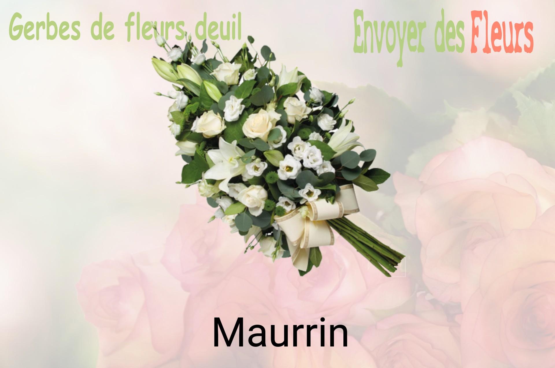 Gerbe de fleurs de deuil livrée à Maurrin